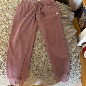 Purple Fila sweatpants